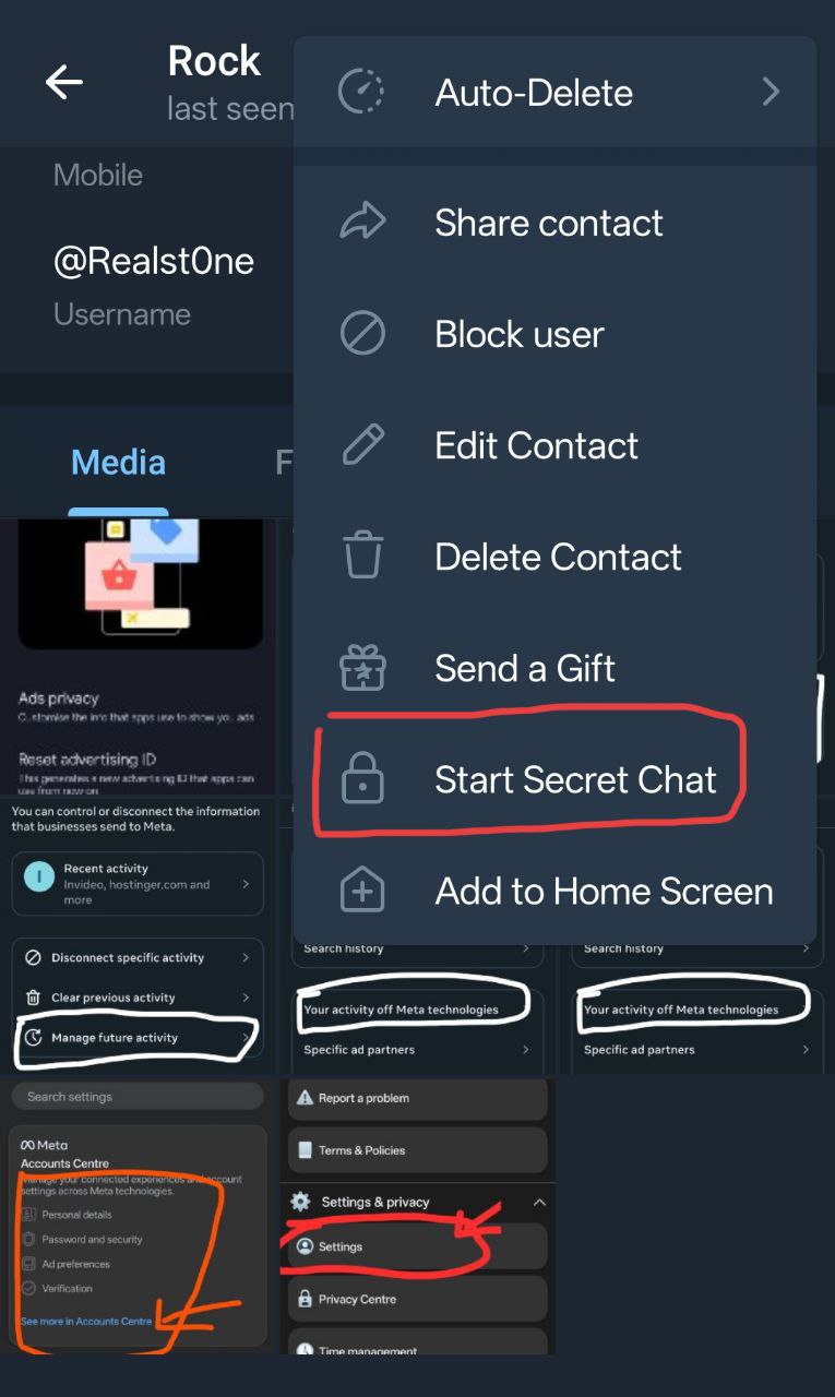 screenshot showing the Three Dots (...) menu open.