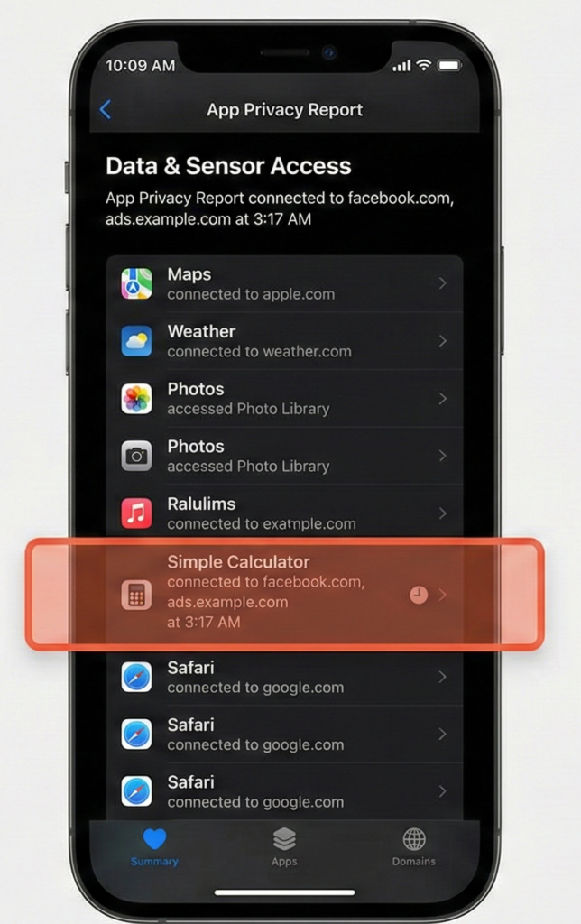 Screenshot showing how to stop tracking on iPhone 17 Pro Max in settings