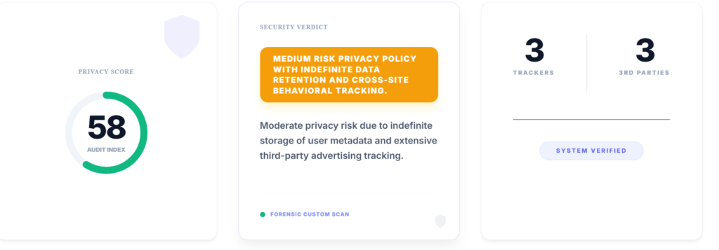 AI-powered Privacy Policy Analyzer detecting hidden data sharing risks