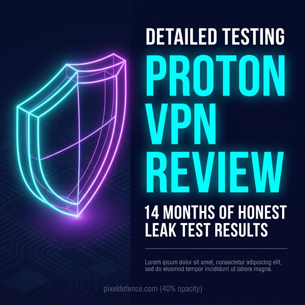 Proton VPN review 2026 featured banner showing dark terminal interface with Swiss privacy seal
